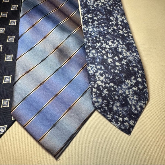 Jos. A. Bank and more Blue and Gray Silk and Linen Tie Collection Set of 5 ties - Picture 6 of 14
